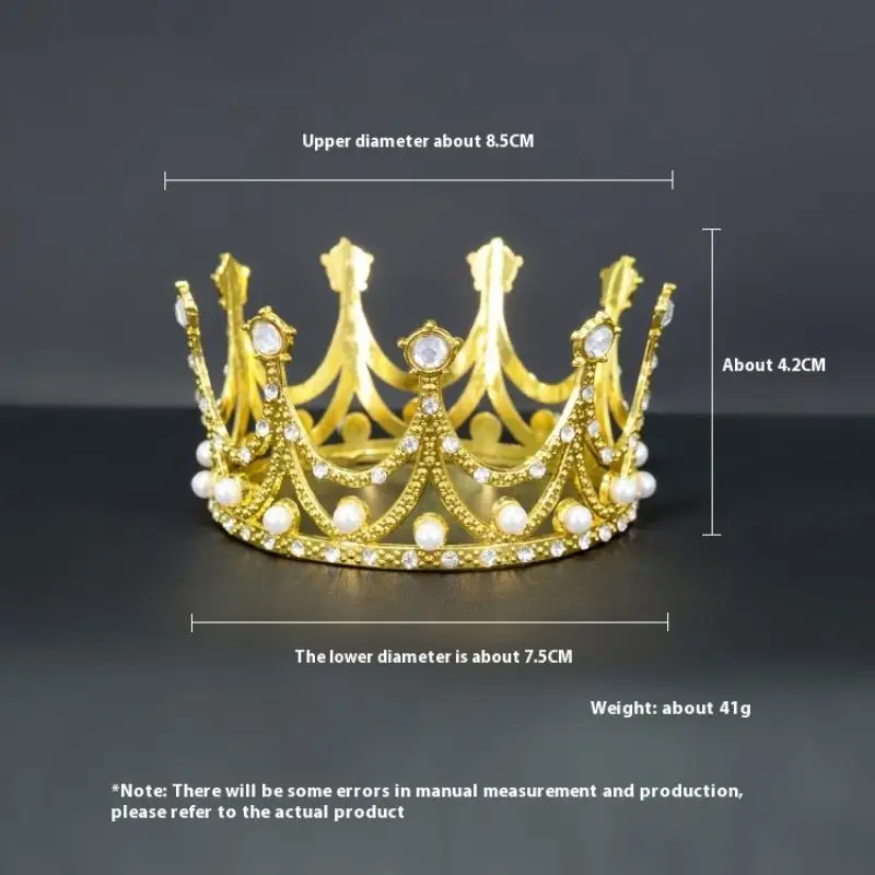

2025 1Pc Small Alloy Crown Cake Topper for Cake Decoration Ornament Wedding Party Birthday Cake Crown Decoration Accessories