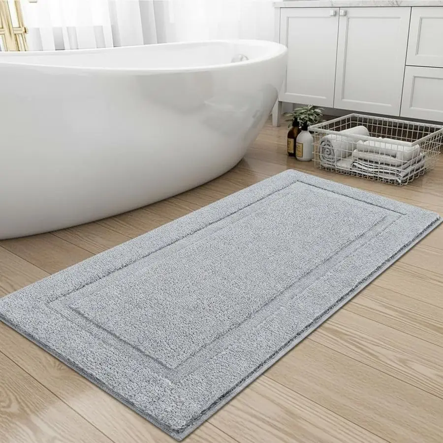 

Super Soft Bathroom Rugs 24x60 Long Bath Mats Runner Non Slip Washable Absorbent Bath Rugs Carpets for Bathroom Floor Tub Shower