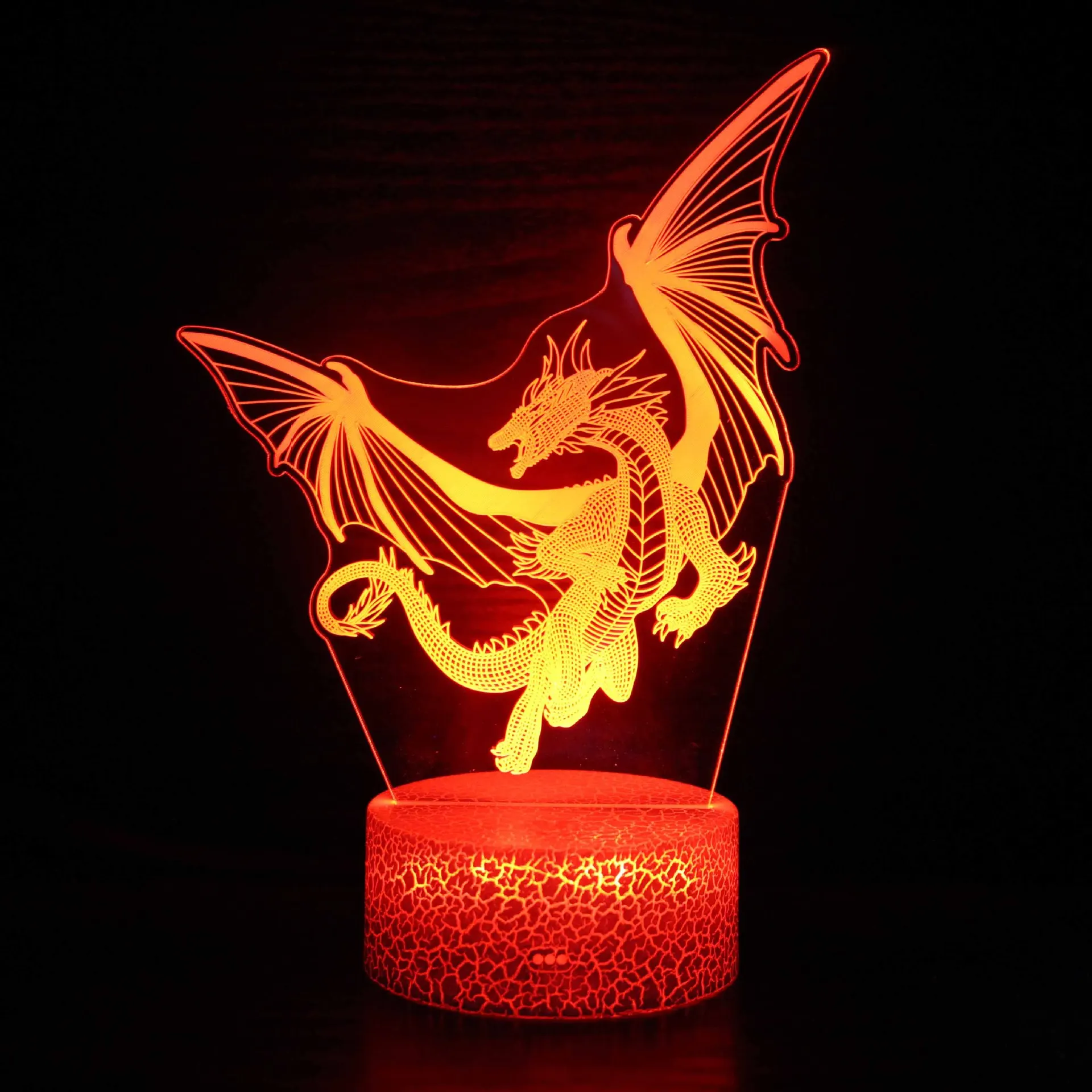 3D Dinosaur Lamp for Boys Acrylic Led Night Light Kids Room 7 Colors Changing Nightlight Child Dinosaur Gifts Toys for Birthday