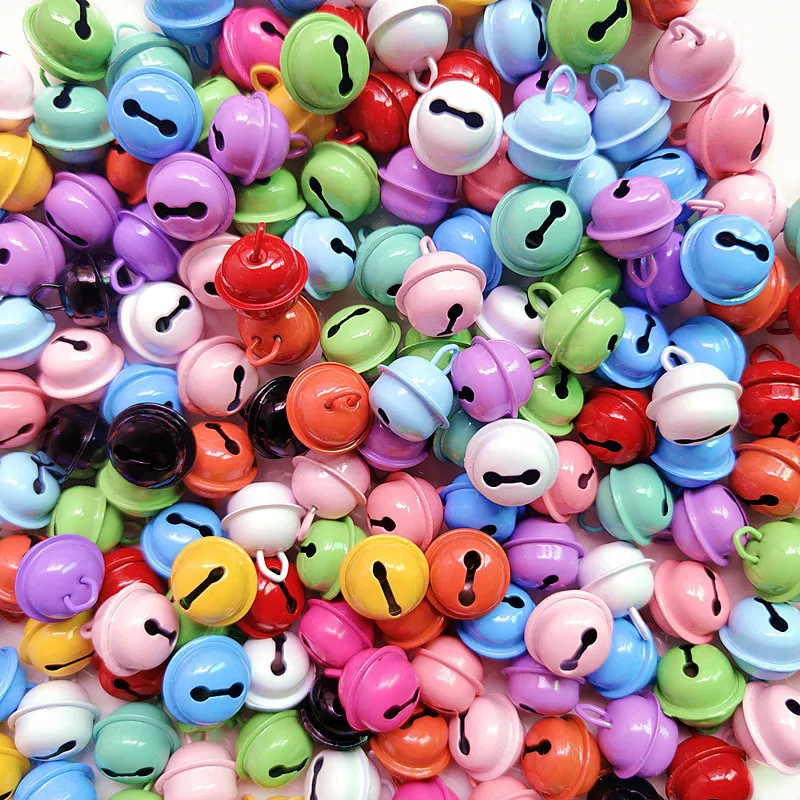 30pcs 17mm Colourful Bell Keyring Pendant Charms