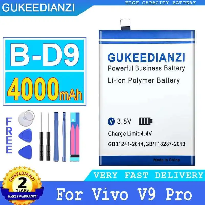 

Safe Long-Lasting Performance 4000mAh B-D9 For Vivo V9 Pro V9Pro Y85 Y85A Z1 Z1i Y89 Mobile Phone Battery