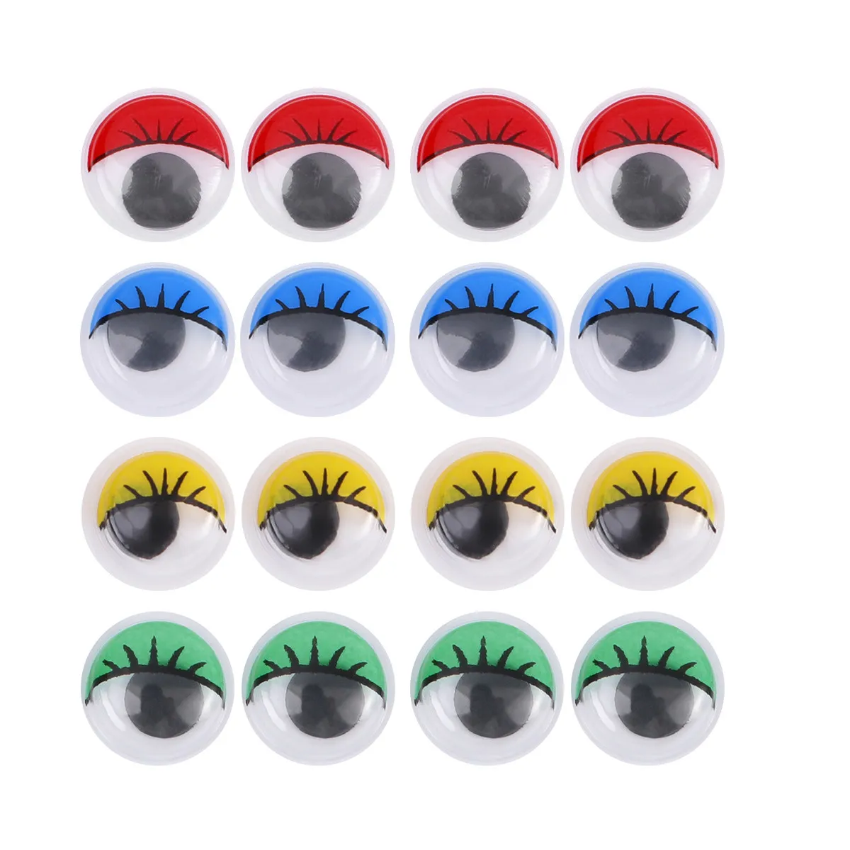 100pcs 8mm Self-Adhesive Wiggly Googly Eyes for DIY Crafts, Puppets, Sewing, Crochet & Classroom Activities