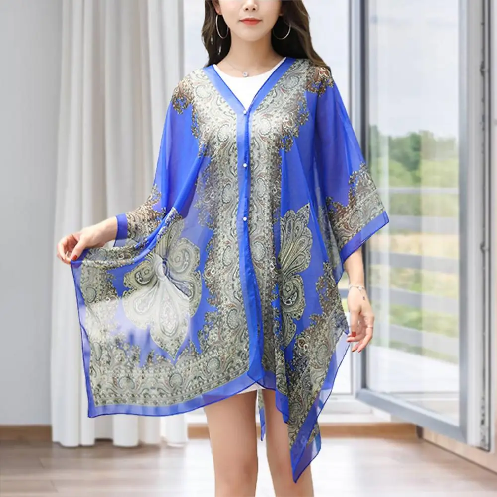 

Stylish Swimwear Cover Up V Neck Female Women Shawl Anti Sun Sexy Cover Up Shawl