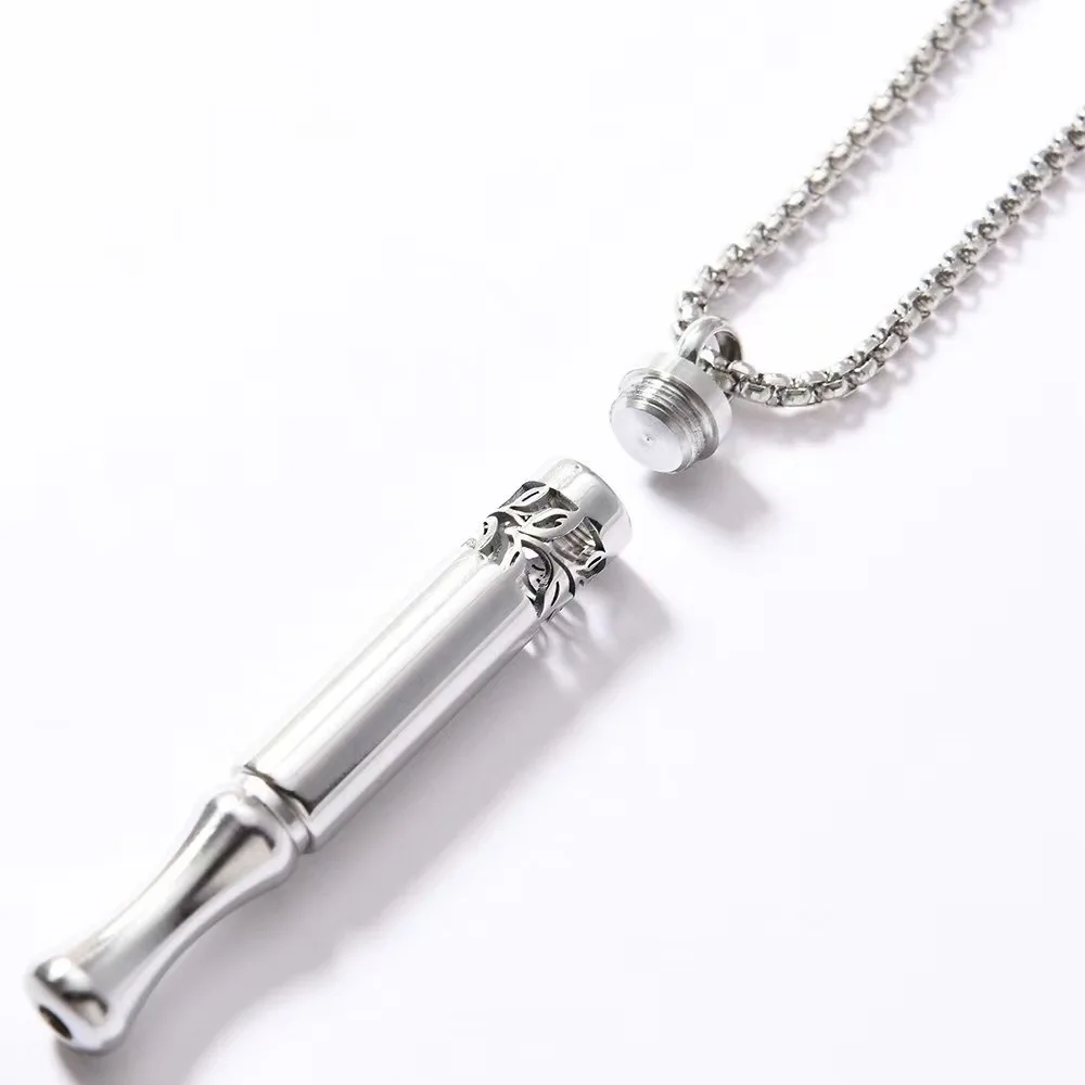Moda mindfulness treinamento apito metal destacável relaxamento com núcleo de algodão portátil descompressão yoga prática