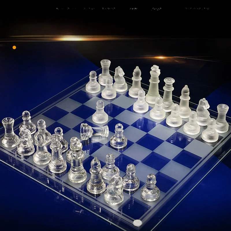 high-end-portable-crystal-glass-chess-set-small-size-for-students-beginners-adults-chessboard-game-set-elegant-travel-size