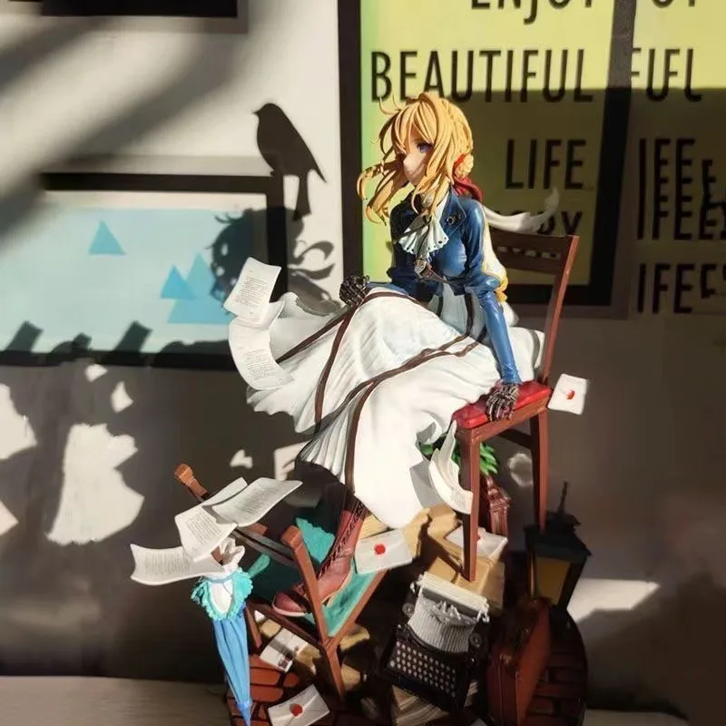 New Violet Evergarden 1/8 Scale Gk Resin Statue Anime Girl Pvc Figure Collectible Model Desktop Ornament Home Decor Birthday Fan
