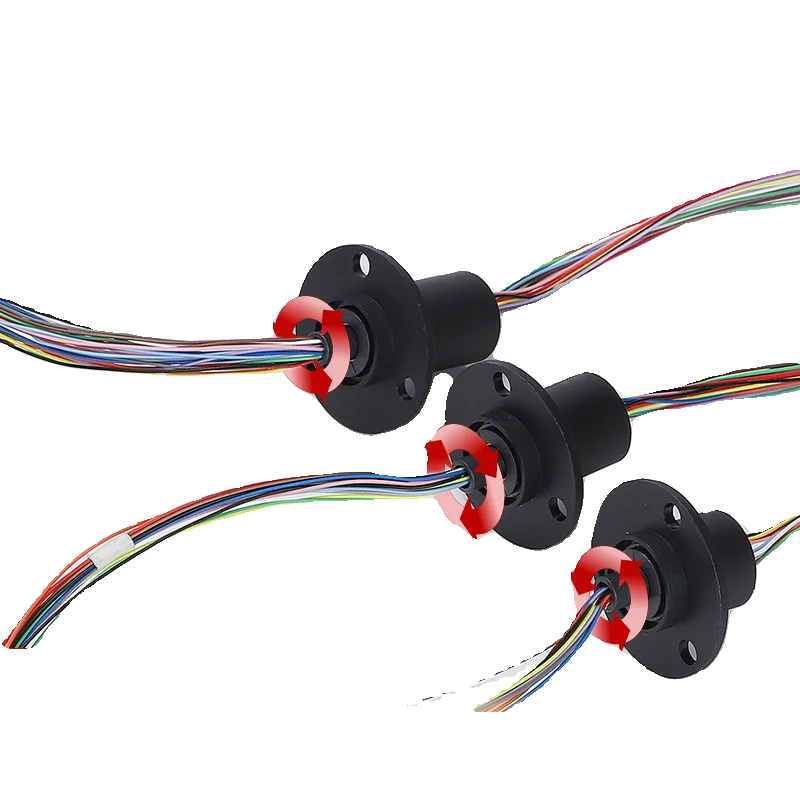 Small conductive slip ring 360 degree rotating wire rotary joint connector equipment six core conductive slip ring
