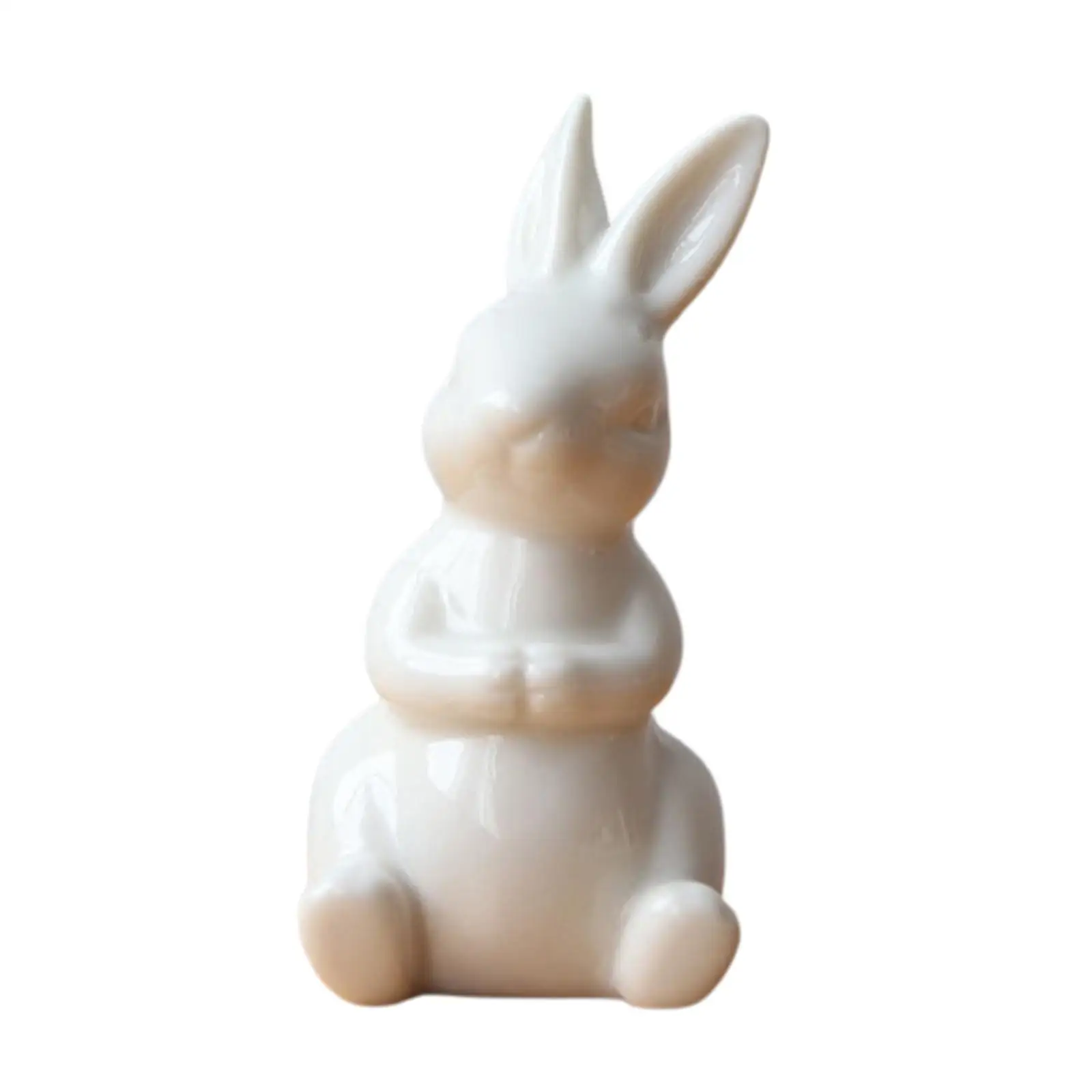 Miniature Rabbit Figurine Easter Statue Home Desk Decor Art Collection Gift