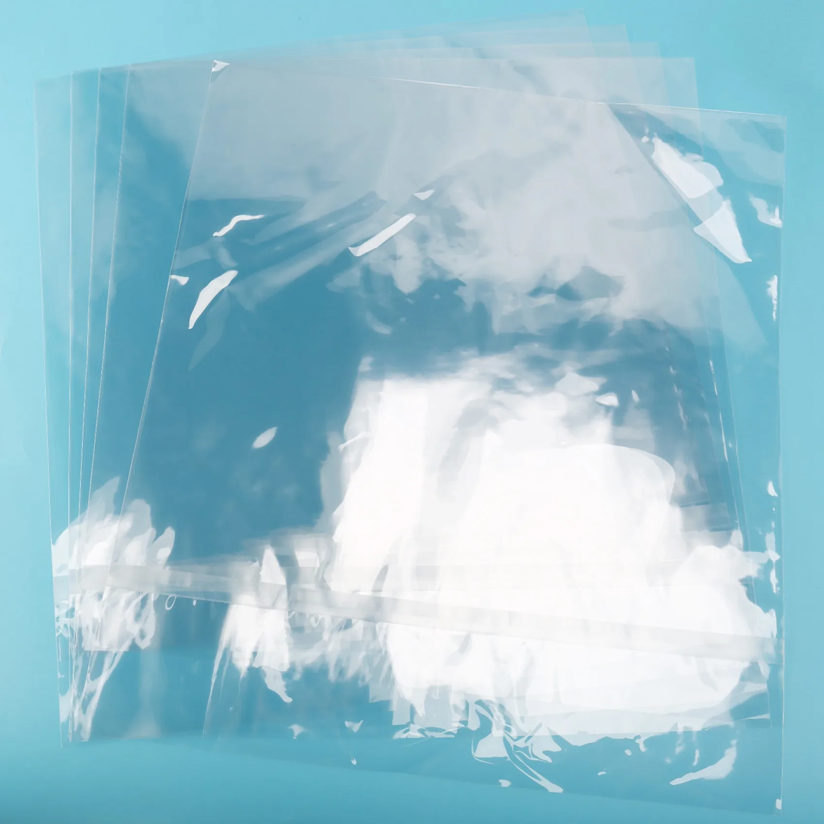 50PCS OPP เจลบันทึกฝาครอบป้องกันสําหรับเครื่องเล่นแผ่นเสียง LP บันทึกไวนิลกระเป๋า Self-Adhesive