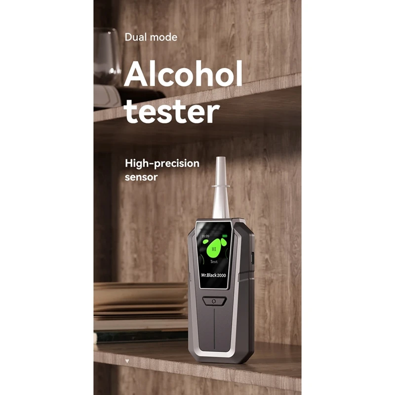 

Портативный мундштук, полицейский цифровой дисплей, анализатор дыхания, тестер алкоголя, алкотестер для личного применения-ABYS