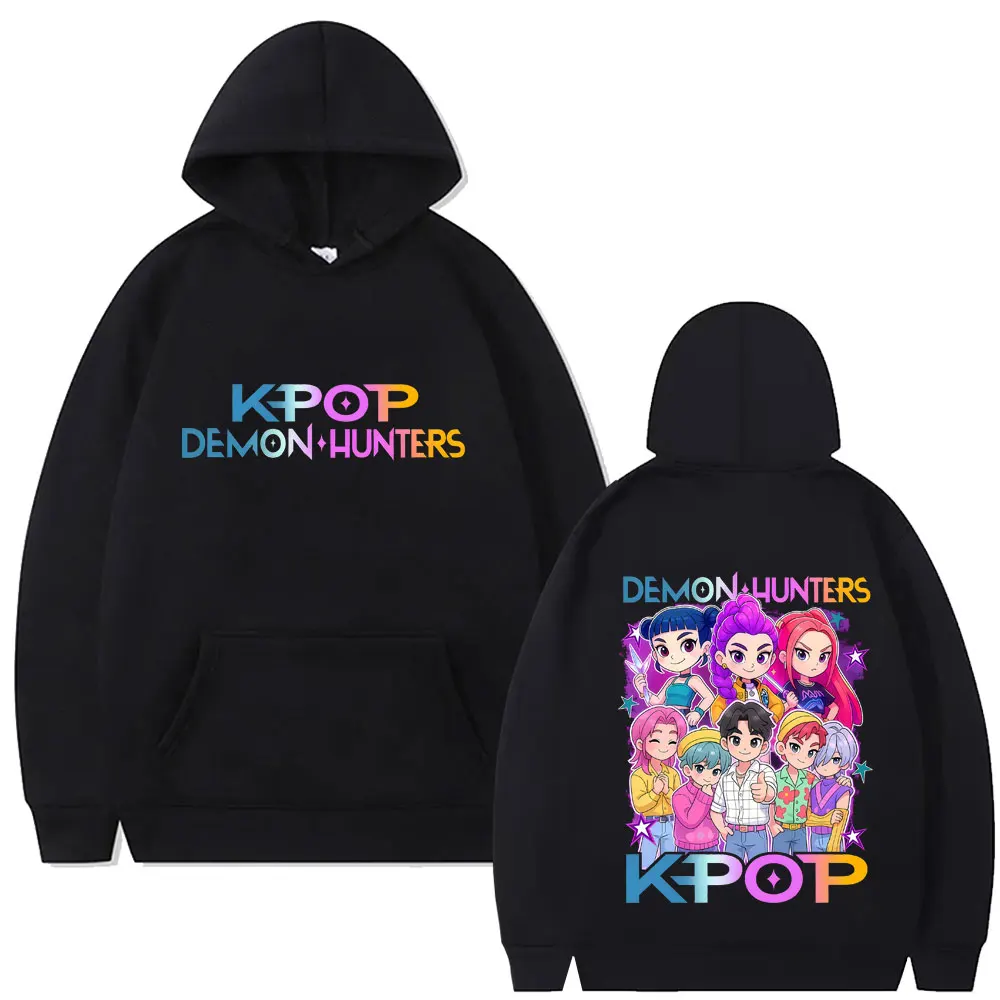 

Movie KPop Demon Hunters Hoodie Rumi Mira Zoey Coat Saja Boys Graphic Pullover Men Women Vintage Casual Fleece Cotton Sweatshirt