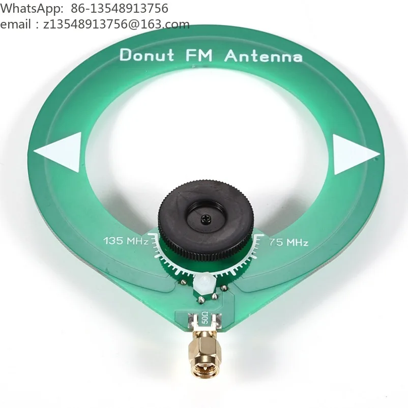 Mini Donut FM Antenna 75-135MHz SMA Male Connector Portable Car Broadcast Radio Antenna