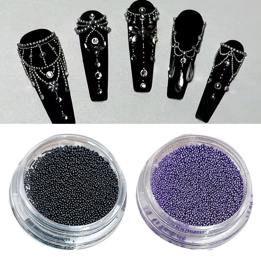 1 pz Nail Caviar Micro Mini Caviar Beads Gel Polish 3D Nail Art Jewelry Tip Nails Design decorazioni per Manicure