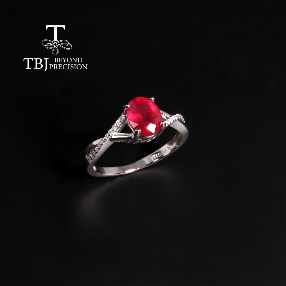 

Elegant Noble Real Natural filled Ruby Ring 925 sterling Silver fine jewelry women's anniversary & Engagement gift