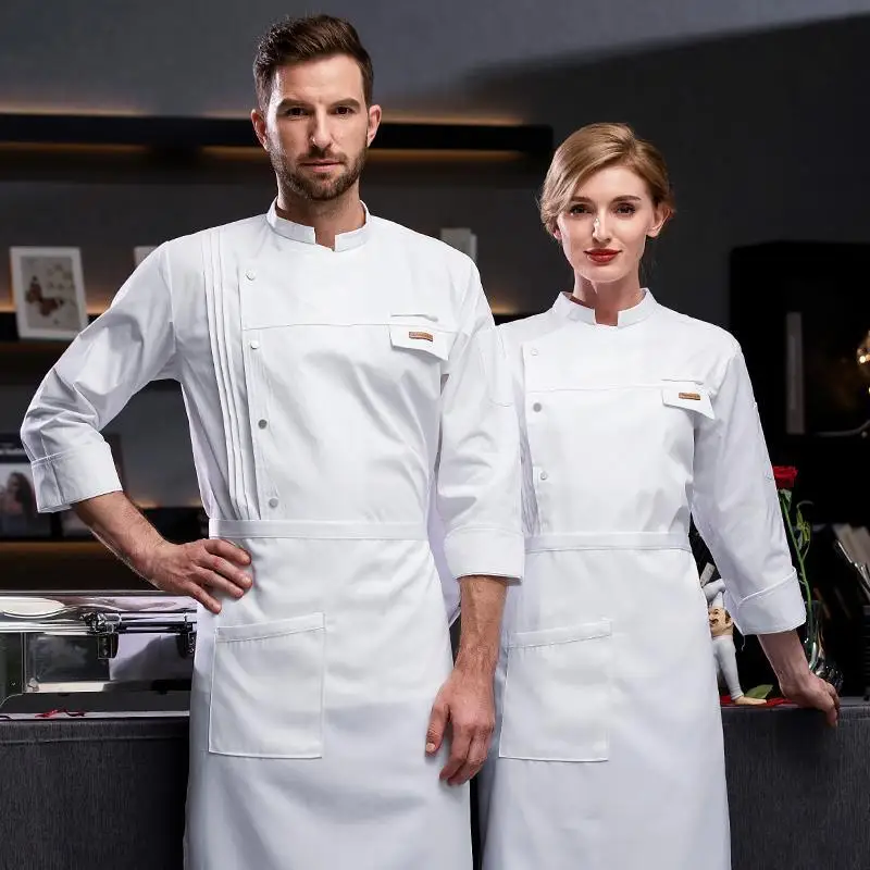 Chef Uniform Kurzarm Sommer Männer der Hotel Restaurant Backen Shop Küche Chef Overalls Lange Hülse frauen