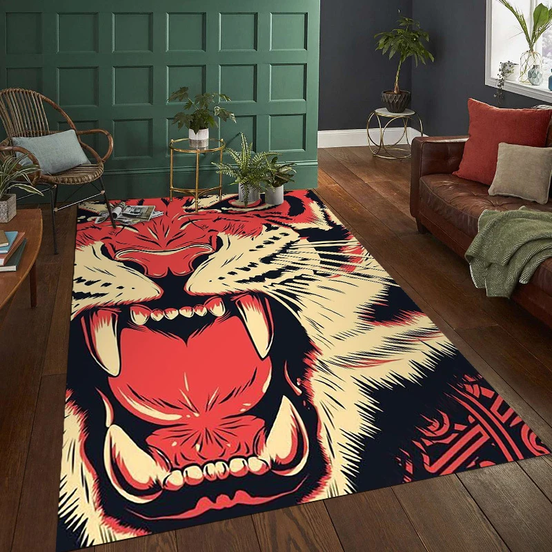 Japanese Legend Rugs Tiger Home Decor Large Rugs for Bedroom Square Mats Carpets Living Room Child Play Mats Birthday Gifts