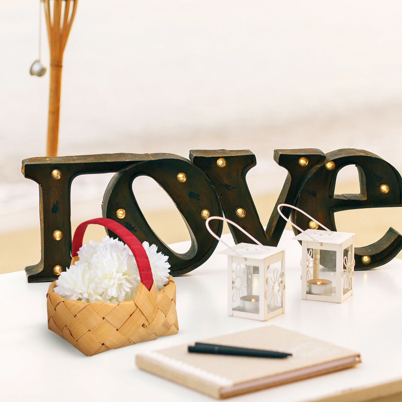 

2 pcs Storage Weaving Storage Container For Home Decor Wedding Gift Natural Woven Wedding Flower Basket Basket