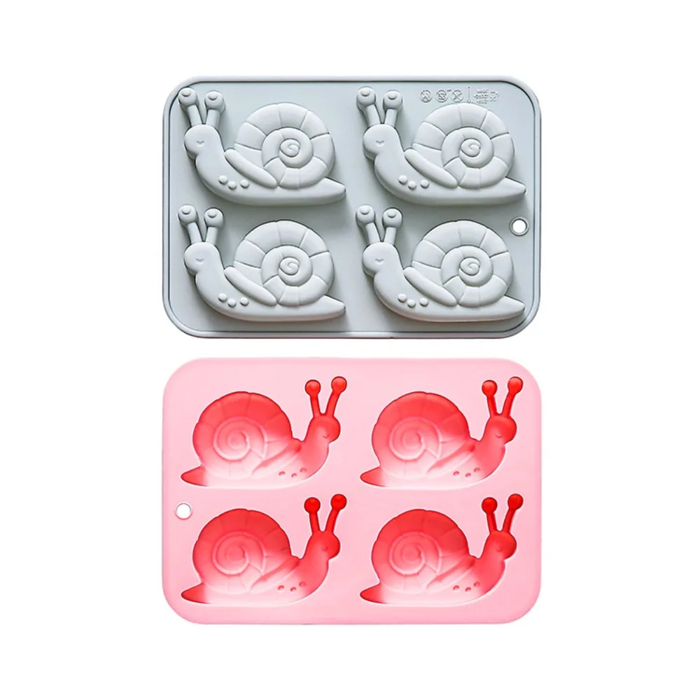 DIY Food Grade Silicone Snail Silicone Molds 4 Cavity 3D Shape Escargot Shape Mold Cake Decorating Tools Cake Decorating