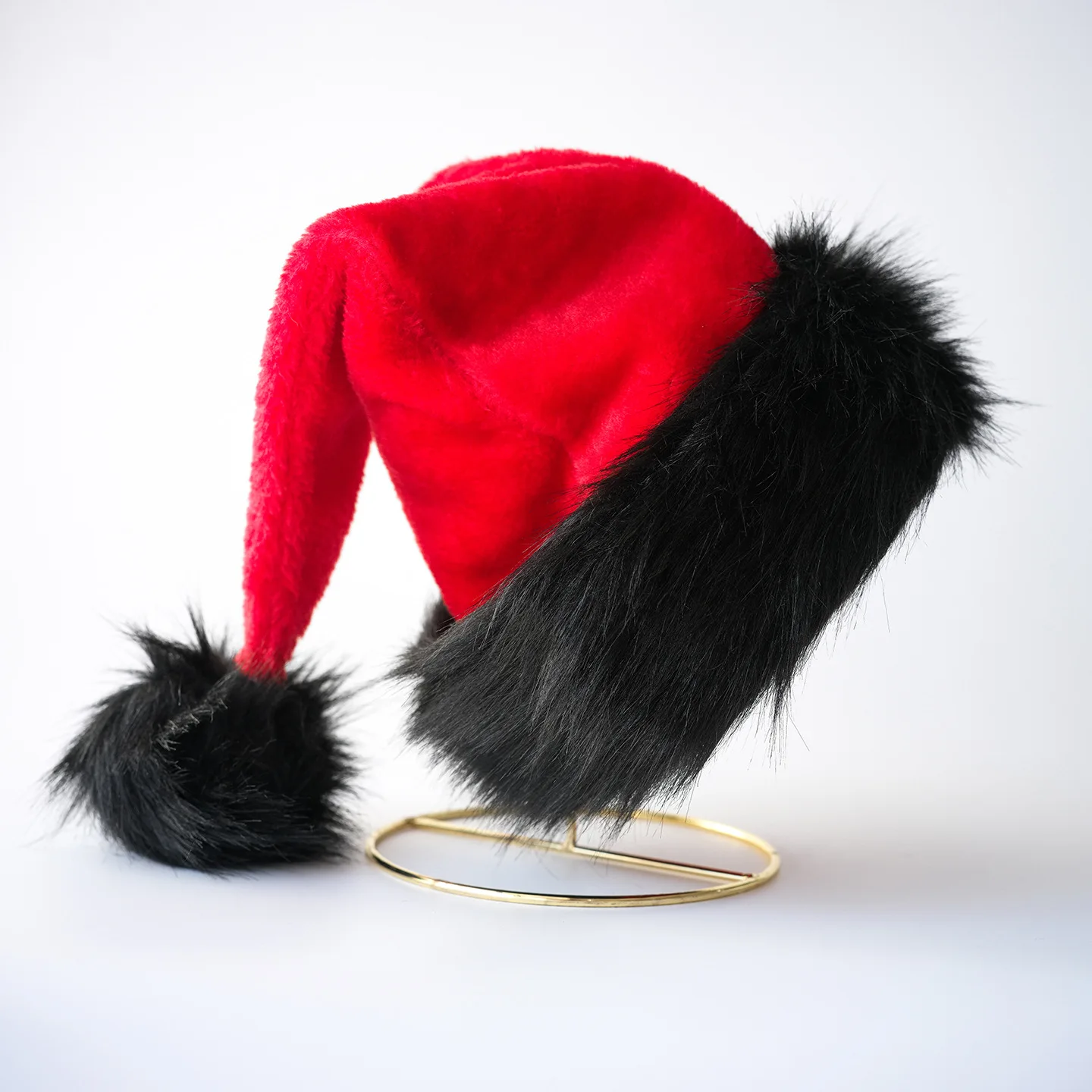Christmas hat Santa hat red plush colored Christmas hat thickened and enlarged party decoration factory direct sales