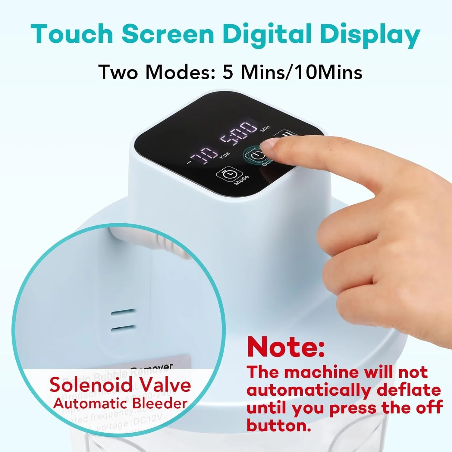 레진 기포 제거기, 디지털 디스플레이 디자인, 5-10분 안에 기포 99% 제거, 96kPa 진공 탈기 챔버, 할인 판매 중