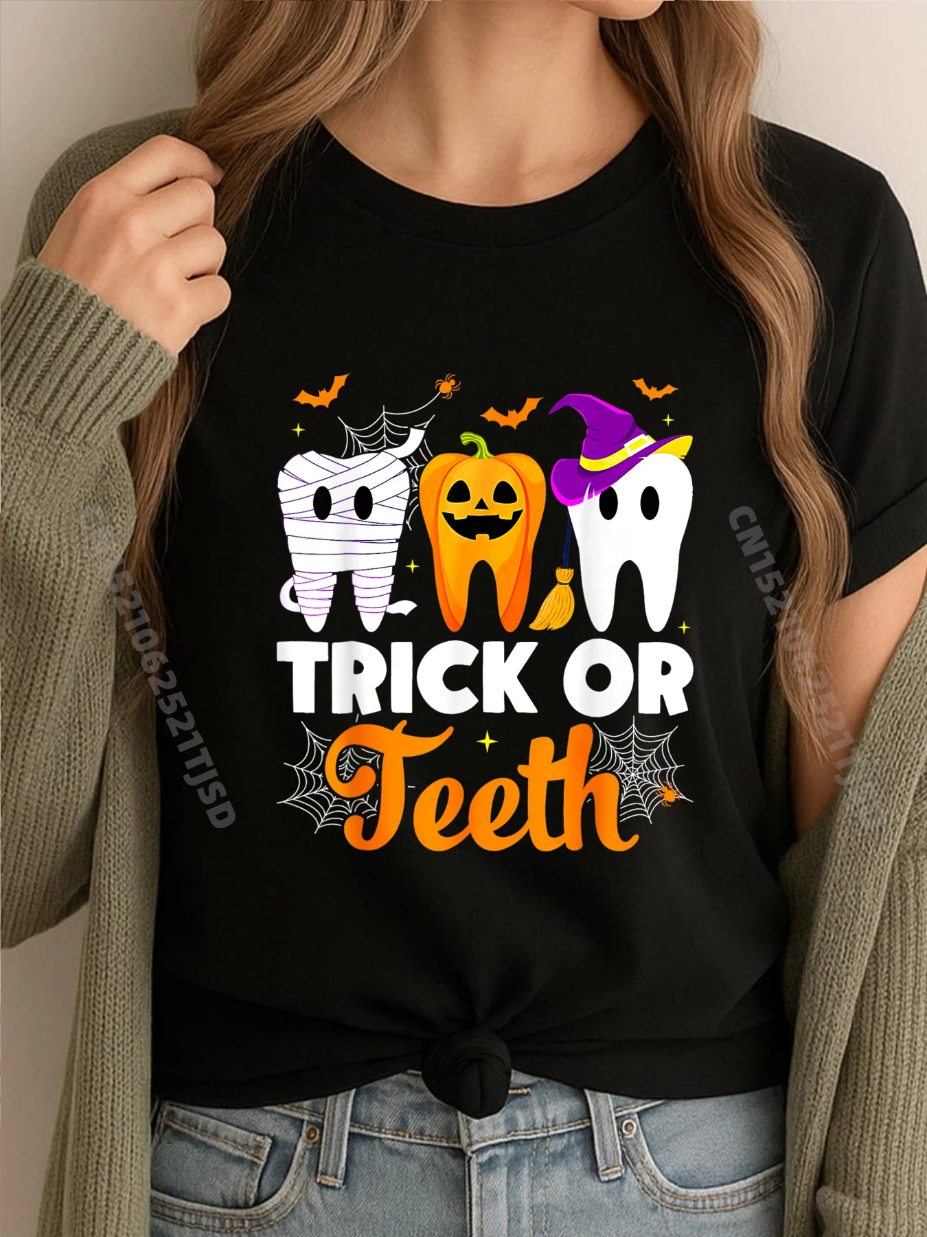 

Костюмы на Хэллоуин «Кошелек или зубы», стоматологический помощник, стоматолог, женские футболки с рисунком, мужская одежда, День Святого Патрика