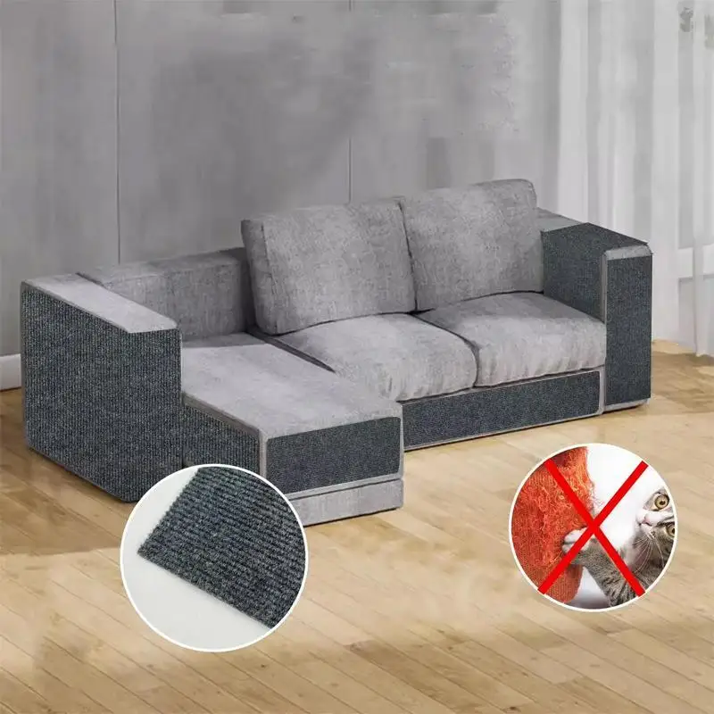 New 5 Colors Cat Scratcher Sofa Protector Cats Scratcher Pad Board Protection Trimmable Self-adhesive Carpet DIY Cat Scratch Mat