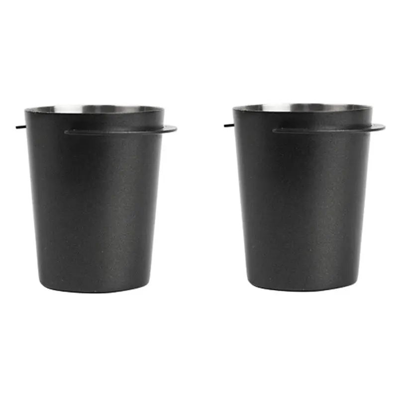 AEE4-2 Pcs Coffee Dosing Cup Stainless Steel Coffee Dosing Cup Coffee Coffee Machine Accessories Smelly Smelling Cup