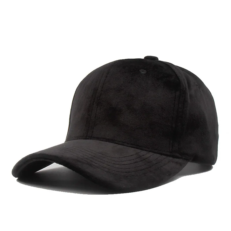 New Ladies Baseball Cap Velvet Light Board Solid Color Hat Outdoor Couple Hat Male Autumn and Winter Sun Hat Casquette