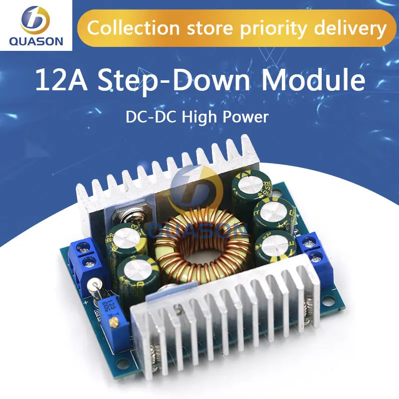 DC-DC High Power Low Ripple 12A Adjustable Step-down Module 95% Efficient Car Power Module