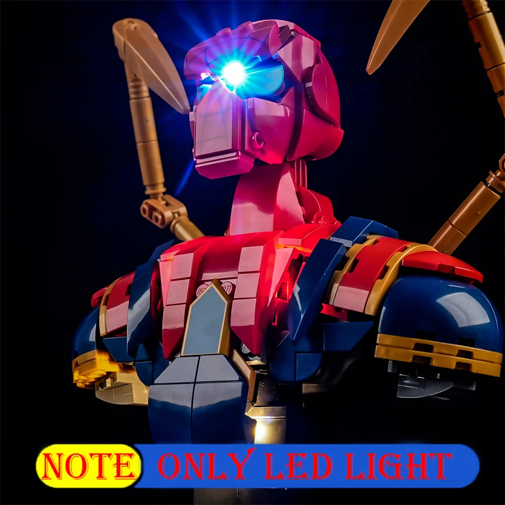 

Lighting Set For LEGO Iron Spider-Man Bust Super Heroes Not Include Building Block (Only Led Light Kit)