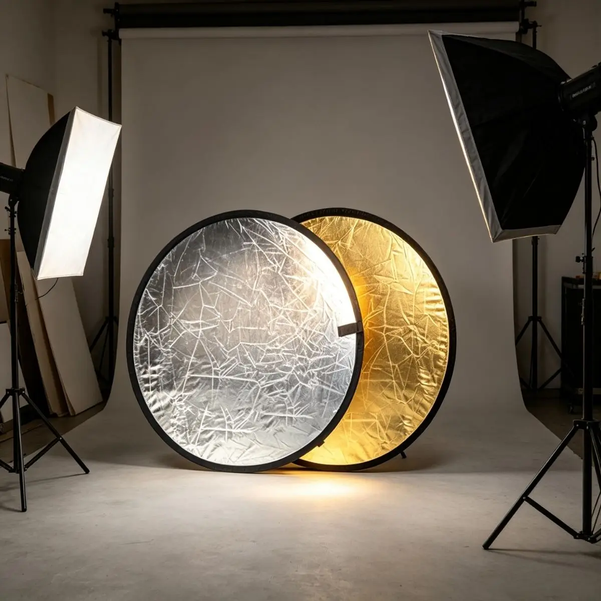 2-in-1 Photo Reflector Fill Light Soft Light Collapsible Reflector for Photography Photo Studio Lighting Silver/Gold