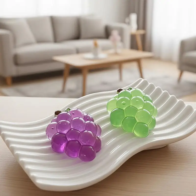 Squishy Fruit Grapes Fidget Toy Stress Relief Anti Anxiety Slow Rising Creative Sensory Toy