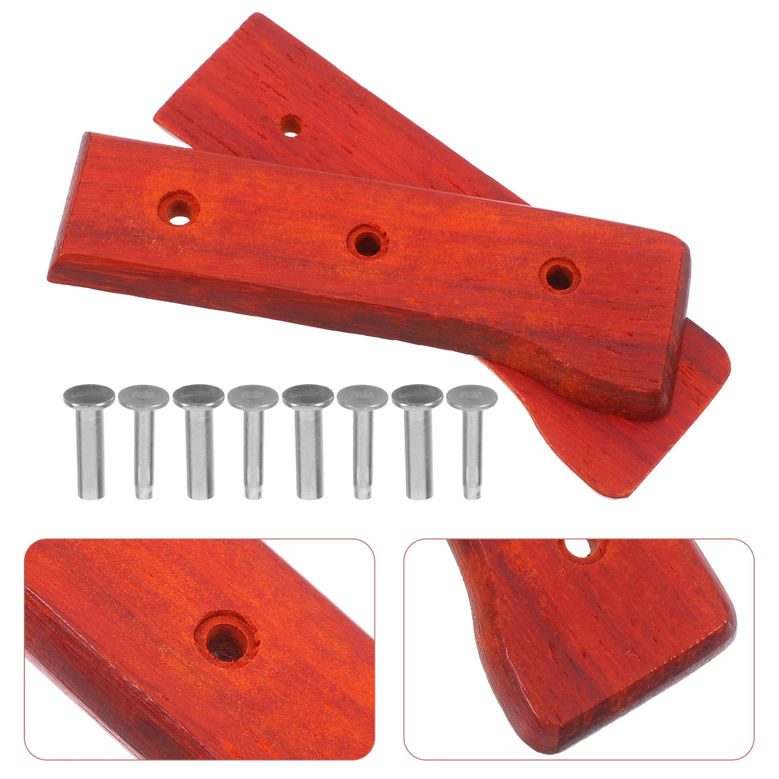 

Red Pear Knife Handle 2pcs Non-slip Replacement for Chef Cutting Tools Wooden Japanese Kitchen Hand Chef Knife Handle Tool