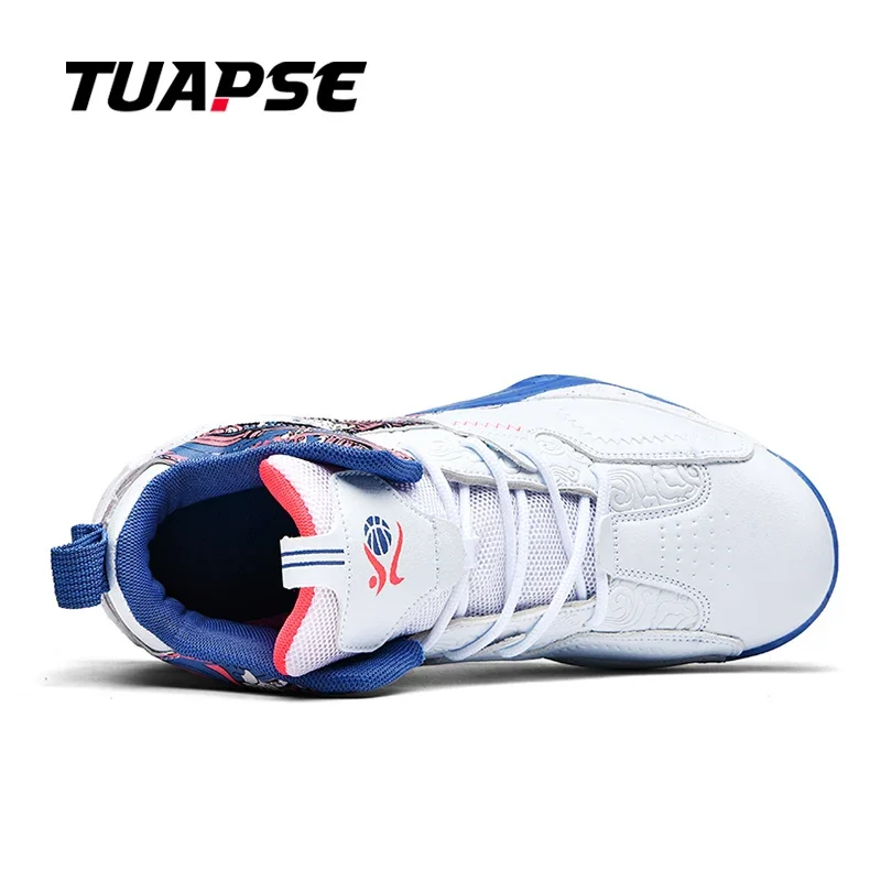 TUAPSE Men Basketball Shoes Cushioning Unisex Anti-Friction Sport Shoes Men Light Basketball Sneakers Women High Top Gym Boots