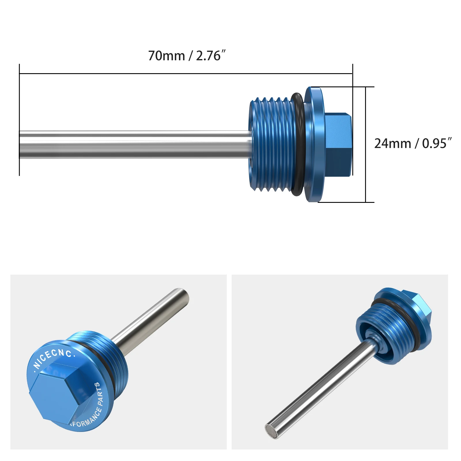 

NICECNC For Husqvarna FE 350 FE 450 2014-2023 Motorcycle M20X1.5 Magnetic Oil Drain Plug FC FS 250 350 450 501 FE FX Aluminum