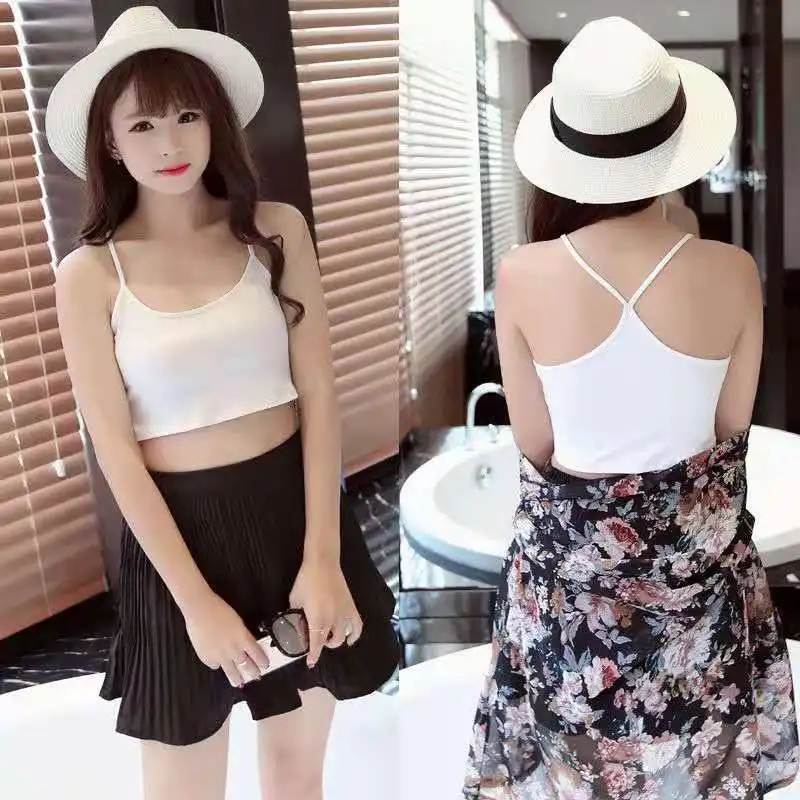 

Spring Summer Fashion Camis Women Sexy Backless Low Neck Crop Tube Top Tanks Girl Bottoming Shirt Camisole Lady Party Gift