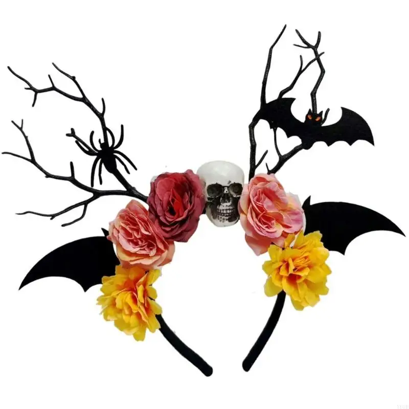 Floral Zweig Haarband Zaubern Haar Dekoration Kopfschmuck Für Frauen Mädchen Halloween Party Und Thema Event Y08E – Detail 3