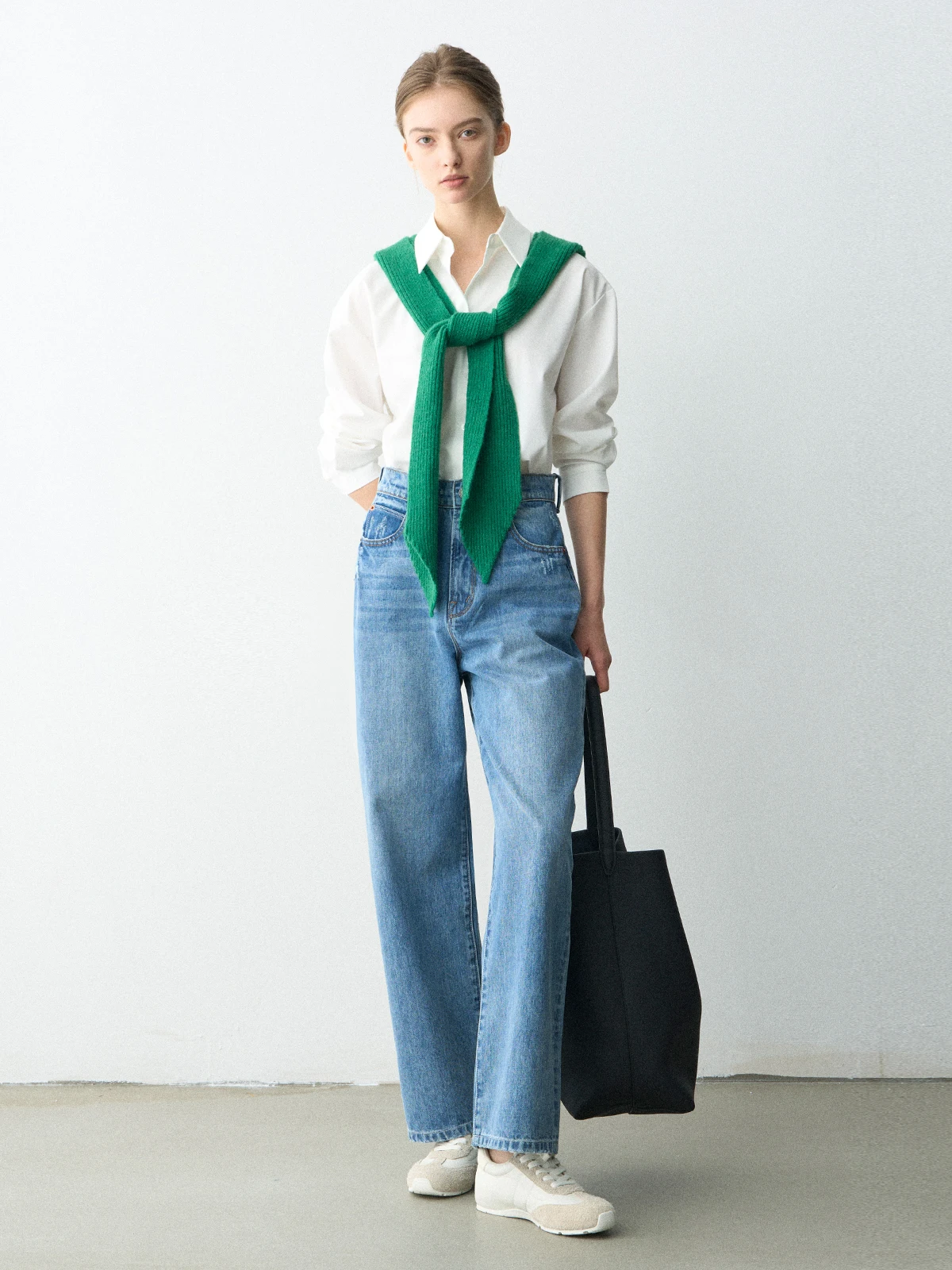 

Прямые джинсовые джинсы с высокой талией Master Series the ELVES, весна 2025 г., высококачественные потертые повседневные длинные брюки для женщин