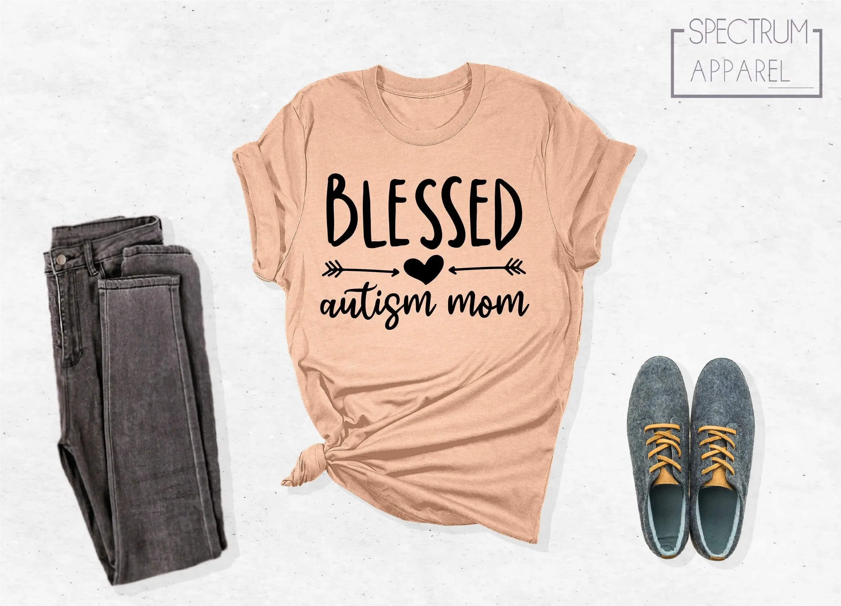Gesegnetes Autismus-Mama-T-Shirt, Geschenk zum Autismus-Bewusstseinsmonat, Unterstützung für Frauen