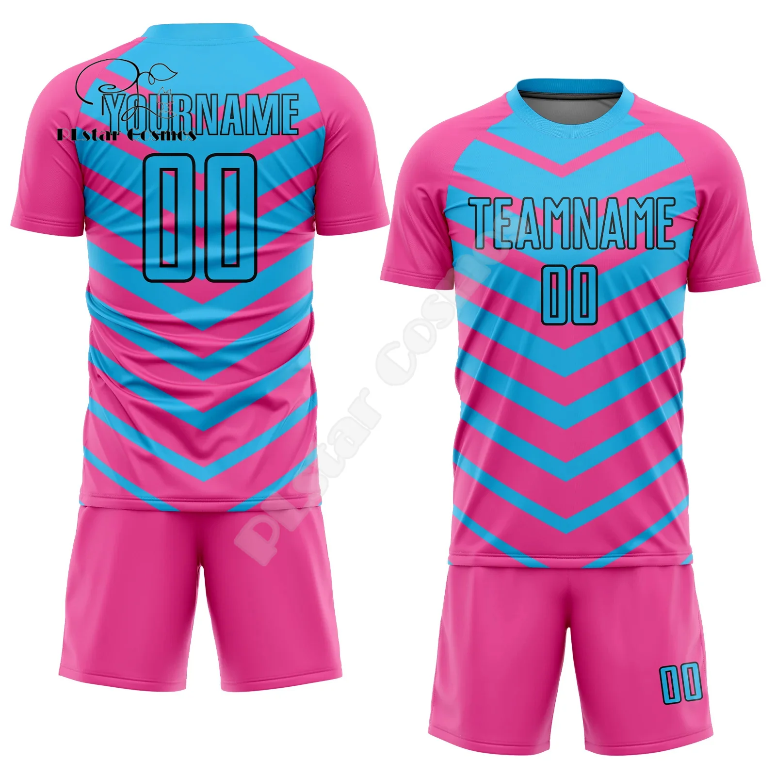 Custom Name Gradient Graffiti Soccer Jersey Football Suits 3DPrint Harajuku Summer Shirts Shorts Pants Combo Short Sleeves X6