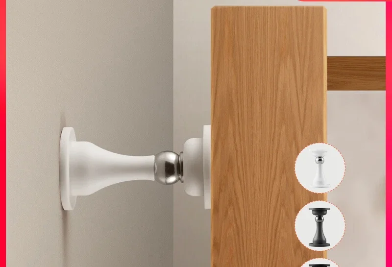 new anti-collision silicone door suction, bathroom door resistor, household strong magnetic door touch suction