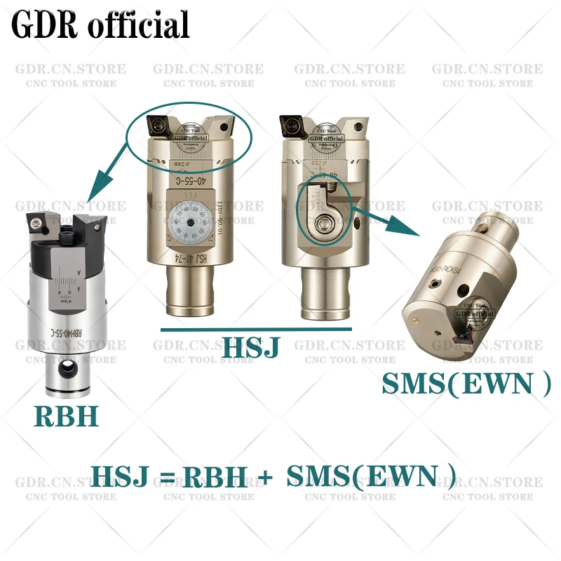 Design integrato ruvido e di finitura HSJ RBH EWN testa di alesatura BT30 BT40 LBK LBK1 LBK2 LBK3 LBK4 strumento staffa portautensili di alesatura