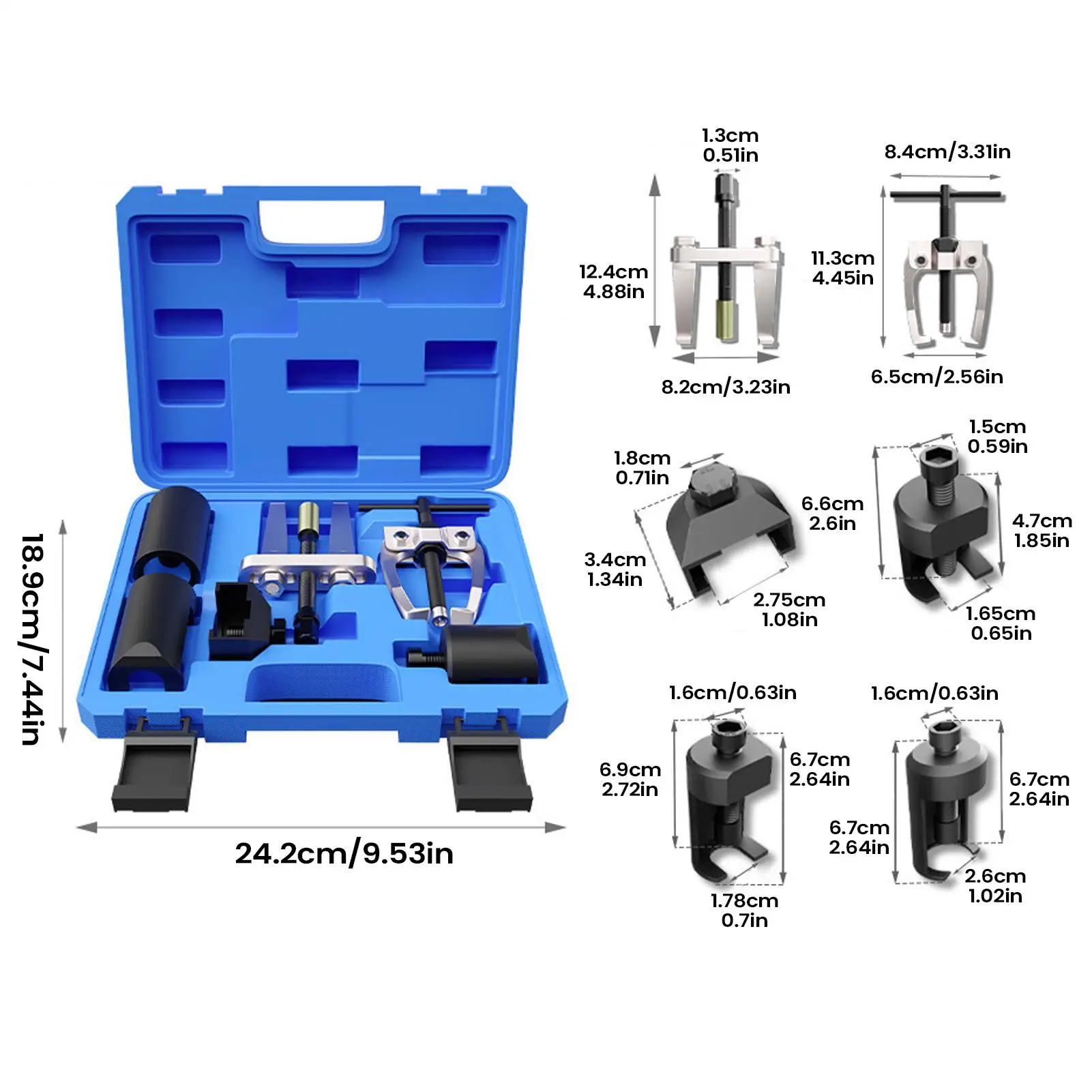 Windshield Wiper Arm Puller 6Pcs/set Heavy Duty Battery Terminal Puller Car windshield repair and vehicle maintenance tool view 6