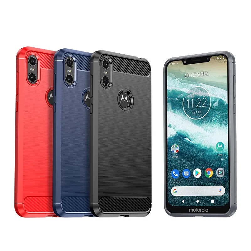 Shockproof Silicone Case for Moto One Action Power2 One Vision Plus Zoom Hyper Pro Soft Phone Cover for moto one fusion + Macro