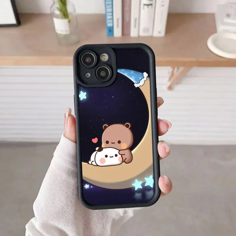 Cute BUBU  DUDU Soft Silicone Phone Case For Apple iPhone 12 13 Mini 11 14 15 16 Pro Max 7 8 Plus