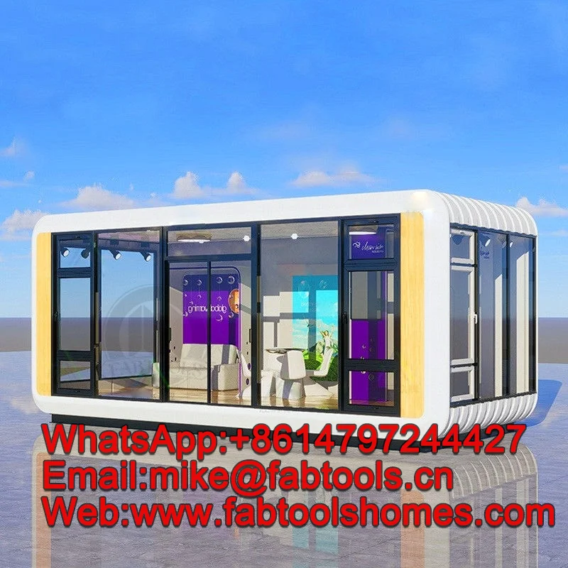 Apple Modern Modular Cabin Prefab Steel and Sandwich Panel House Flat Pack Container for Home or Hotel Use