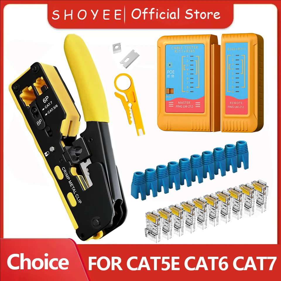

Новые клещи Rj45 Rj12 Rj11, проходные обжимные клещи Cat7 Cat6 Cat6A Cat5 Cat5e, инструмент для зачистки и обжима с разъемами Ethernet 8P/6P