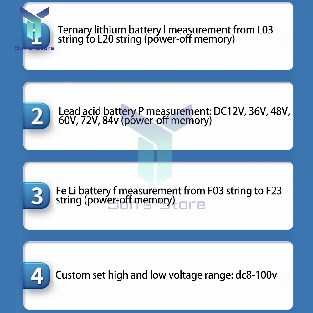 1PC DC8-100V LCD Digital Electricity Meter 6133A Battery Capacity Indicator Lithium LiFePO4 Lead-acid Cell DC12/36/48/60/72/84V