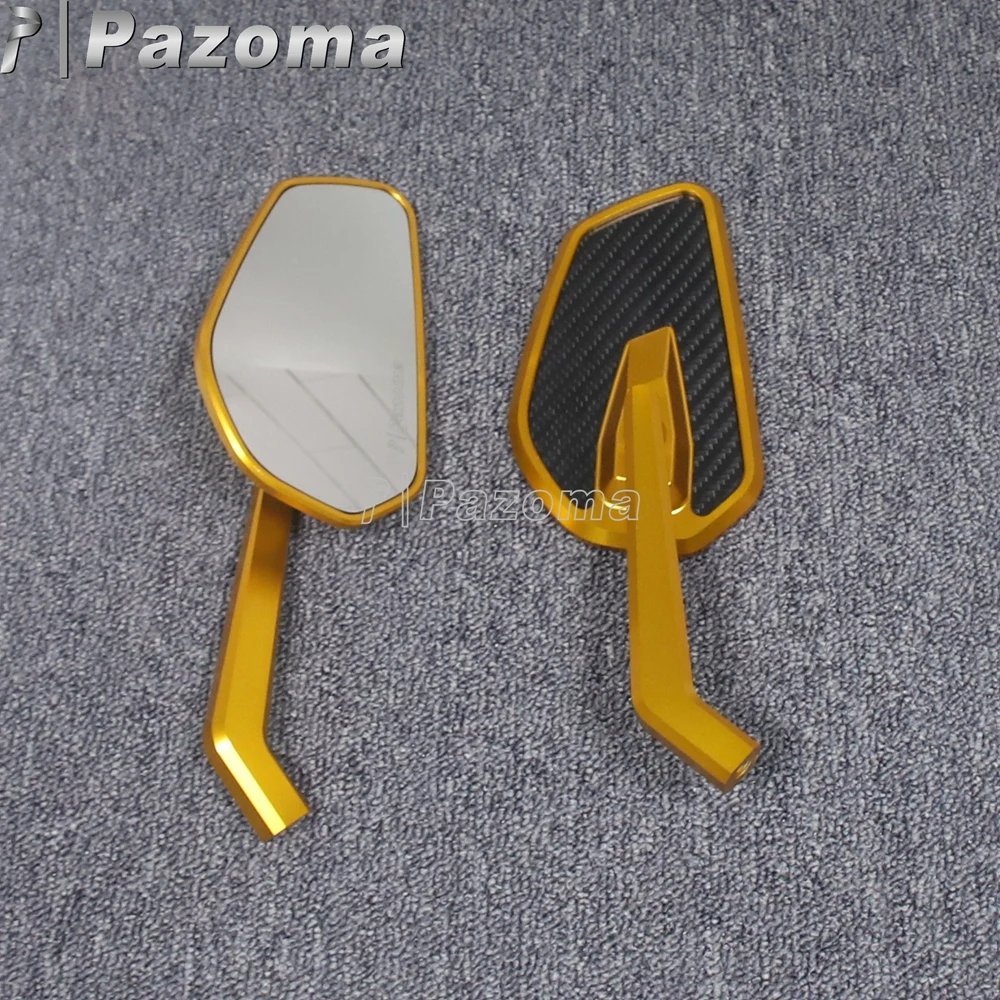 8mm Motorcycle Gold Rear View Mirror For Harley CVO Pan American 1250 Sporster Nightster Road King V-ROD VRSCF Rearview Mirrors