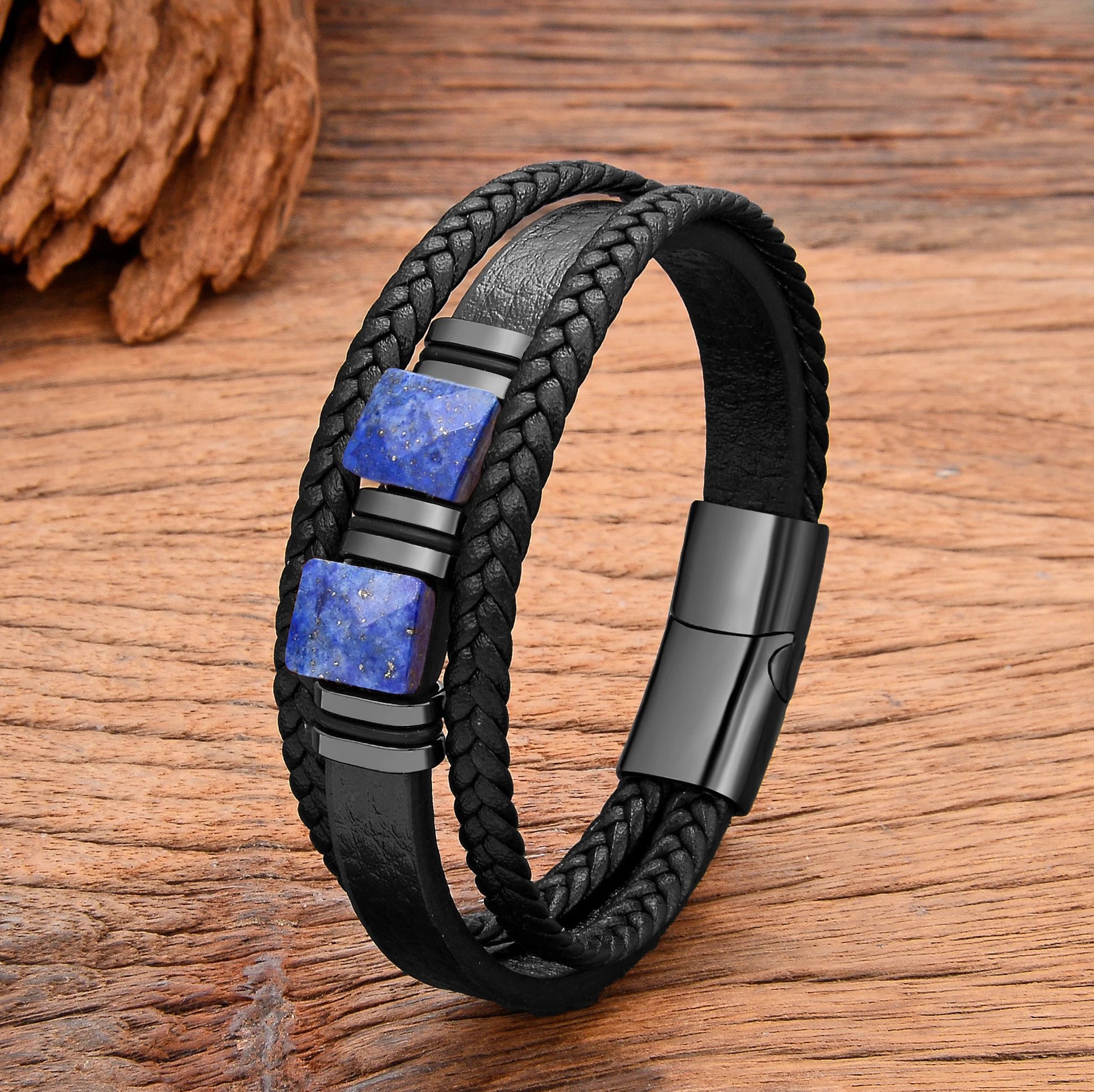 Fashion Quartz Bracelet for Women Men Chains Geometric Stone Bracelets Stainless Steel Accessories Boyfriend Jewellery Gifts